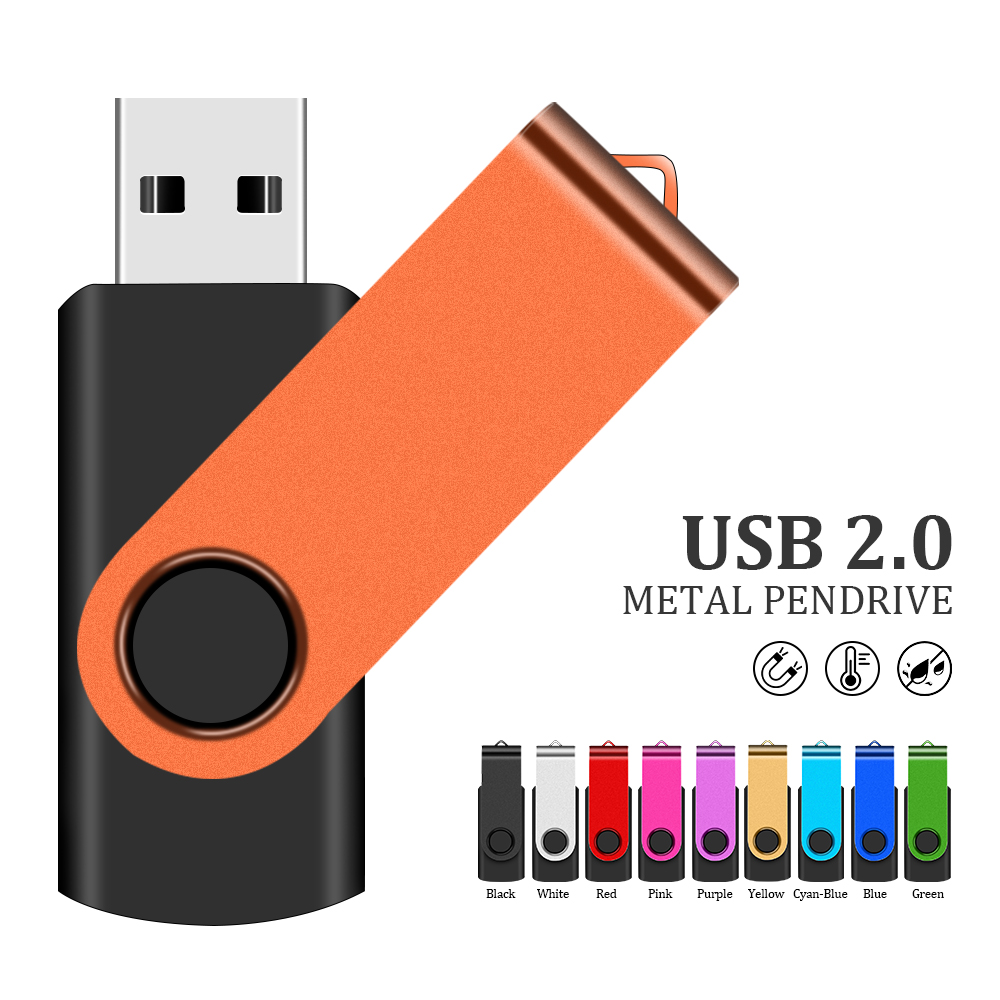 Unidad Flash USB 2,0 de 128GB, unidad de bolígrafo de 64GB, memoria colgante de 16GB, disco de 32GB en llave, memoria USB de 4GB, memoria Flash, de capacidad Real