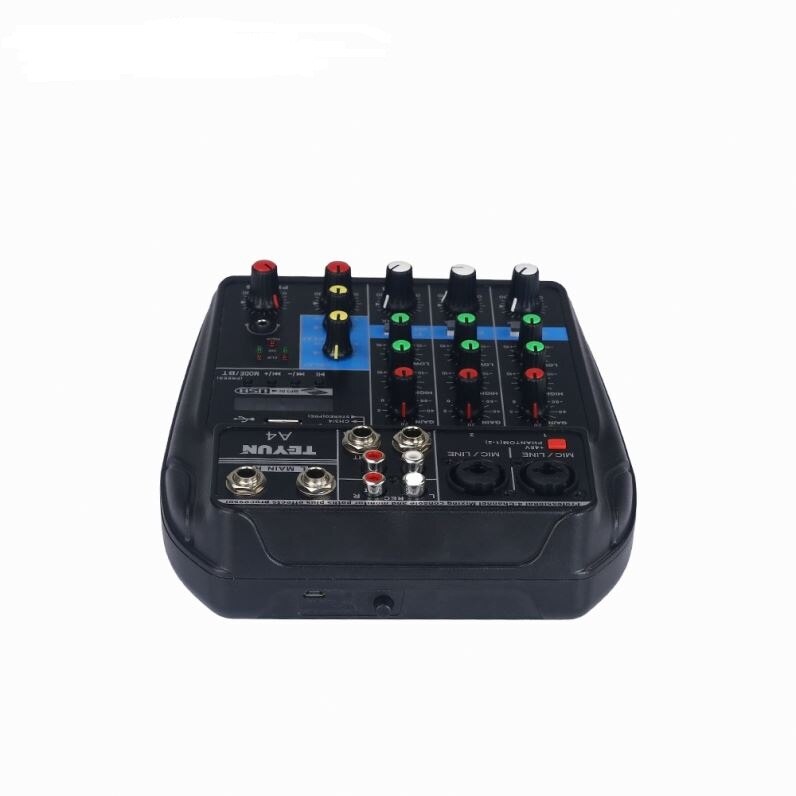 estilo de grabación, consola mezcladora de sonido, 48 V, mezclador con USB Digital, consola mezcladora de sonido con Bluetooth de 48V