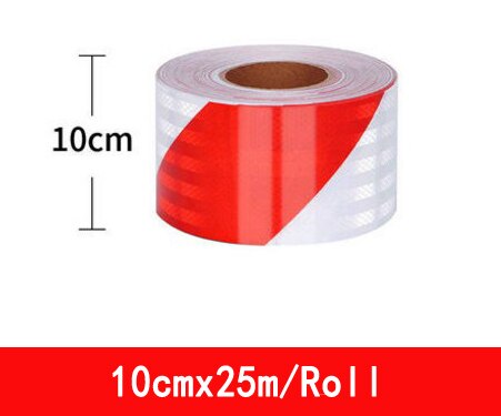 Truck Safety Mark Warning Tape Reflective Strip Stickers For Car Exterior Decoration Accessories: 10cmx25m