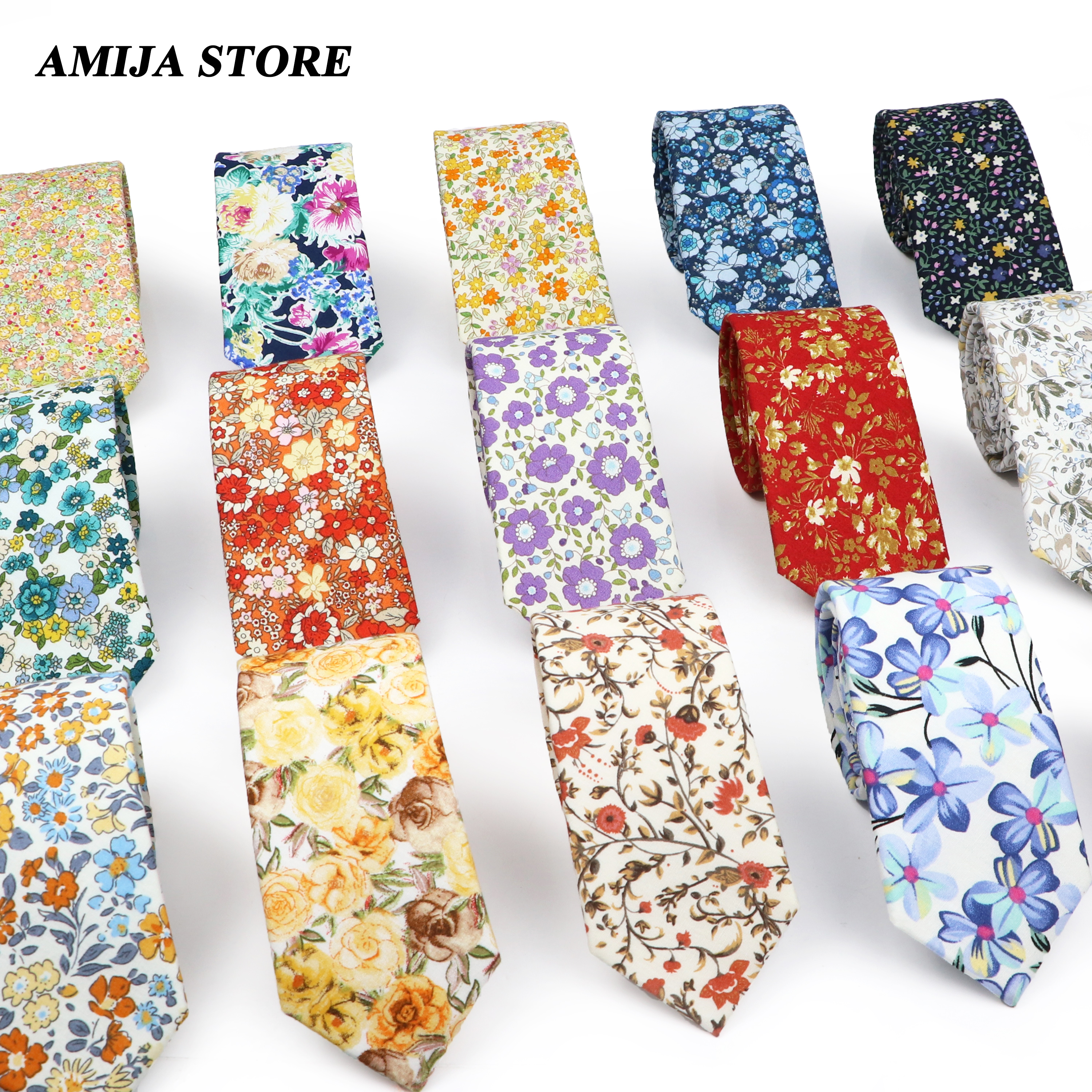 Nueva corbata Floral de algodón para hombres y mujeres, corbata ajustada con estampado para boda, corbatas informales para hombre, trajes clásicos, corbata de flores