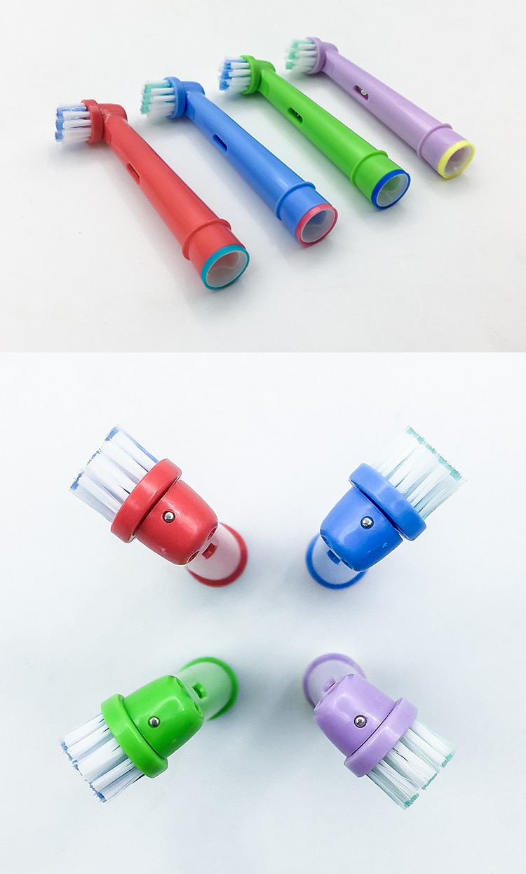 12 stk børnetandbørstehoveder til oral-b elektrisk tandbørste til braun care care smartseries/trizone