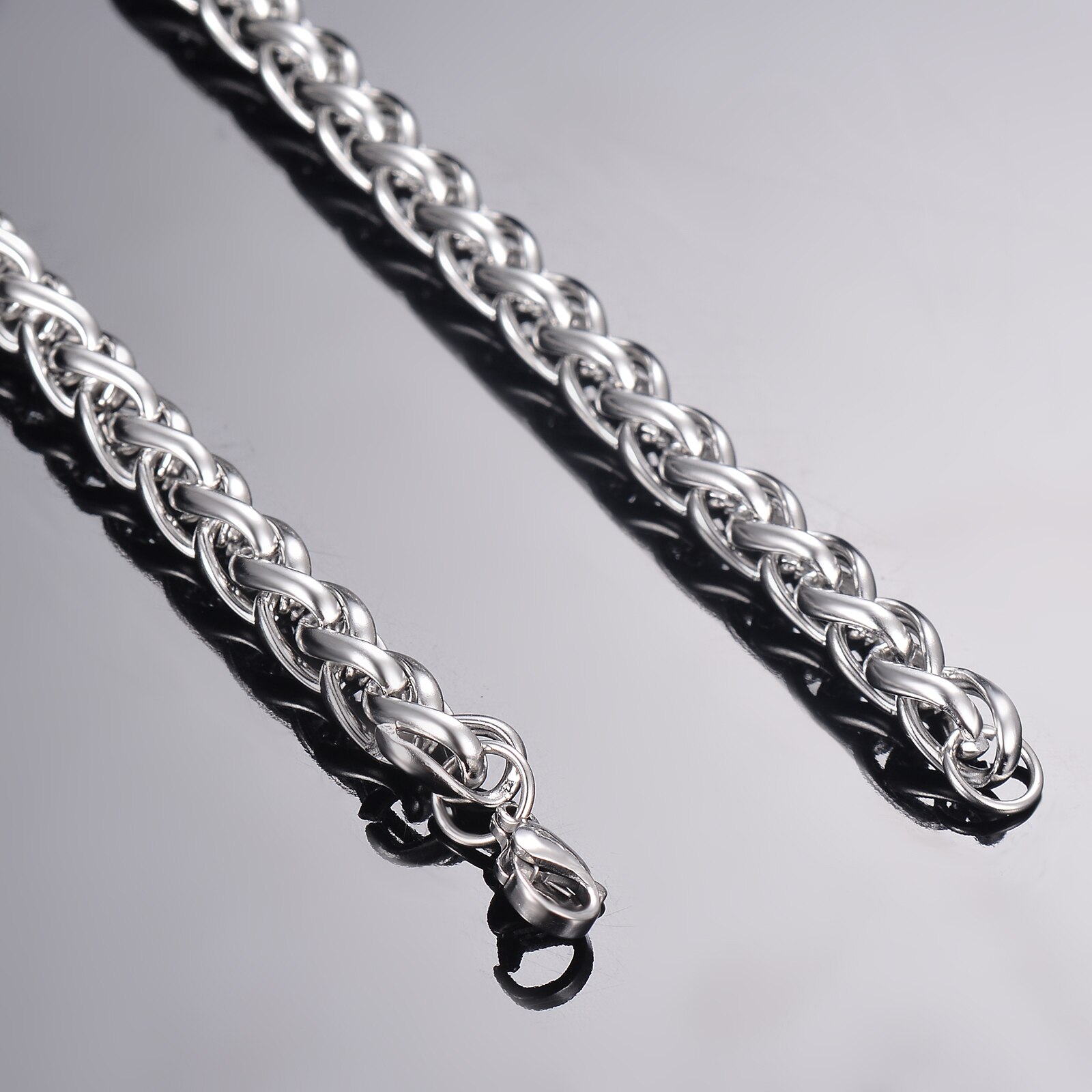 1 pezzo di larghezza 2.5mm/3mm/4mm/5mm/6mm collana a catena a maglie a chiglia per uomo donna collana a catena in acciaio inossidabile