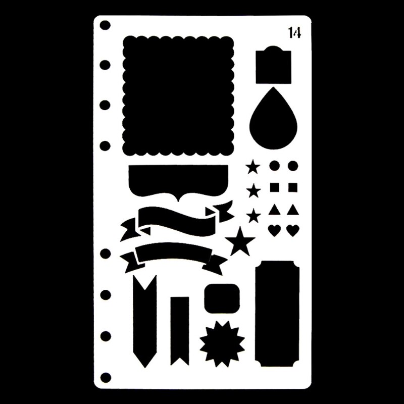 DIY Craft Drawing Template Rulers Stencil Drawing Board Measuring Tool Template Photo Album Pochoir Cards Crafts Decor: 14