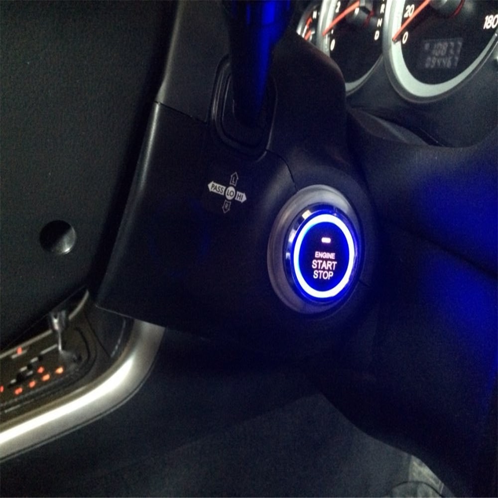 12V Car Engine Push Start Button for PKE Smart Key Push Button Car Ignition Engine Button Switch Keyless Start Ignition Starter