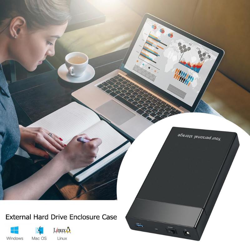 Carcasa de HDD de alta velocidad, caja de disco duro externo USB 3,0 a SATA III, 6gbps, 2,5, 3,5 &quot;, USB3.0, HD, SSD