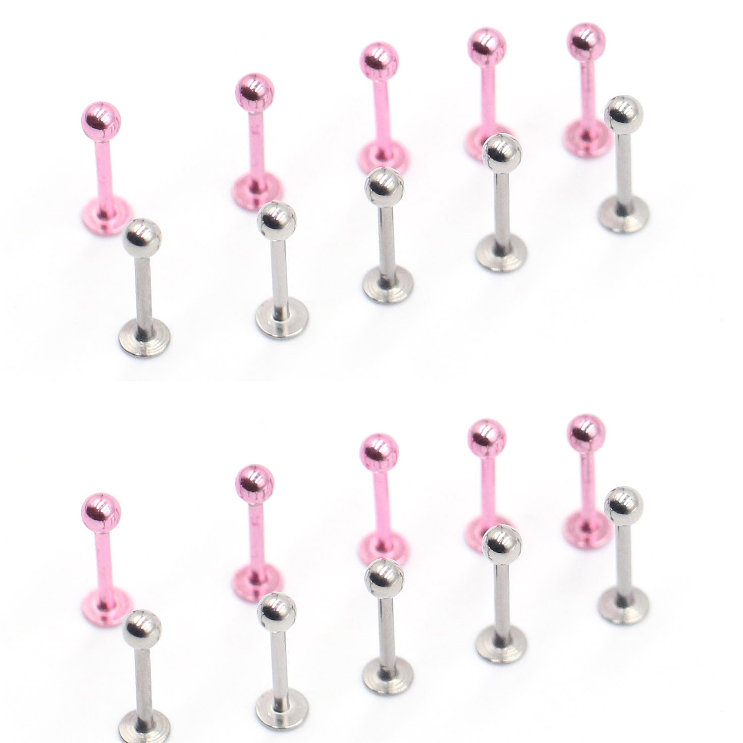 5Pcs/lot ragus Helix Bar 3mm Ball Stainless Steel Labret Lip Bar Rings Stud Cartilage Ear Piercing Body Jewelry