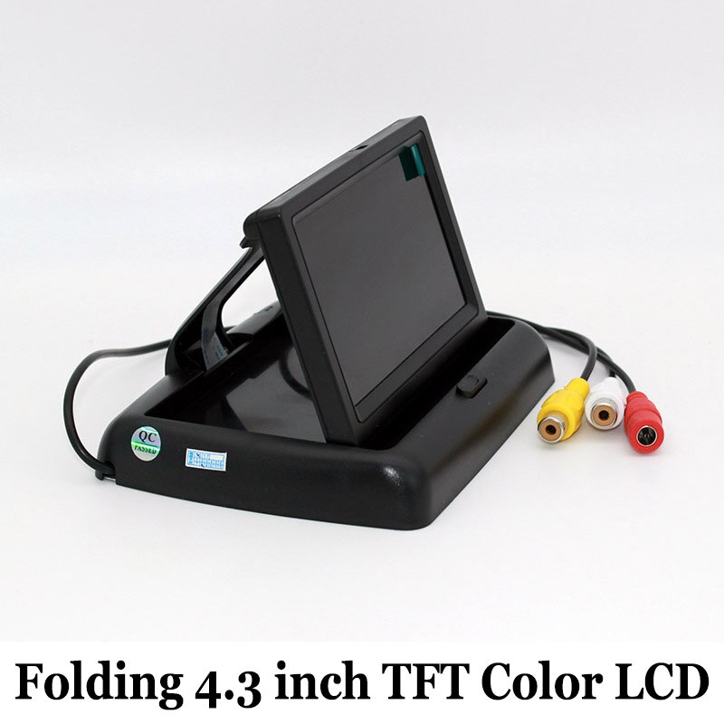 Vouwen 4.3 Inch TFT Kleuren LCD HD Auto Monitor Screen Parking Sensor Video Monitor Auto Achteruitkijkspiegel Backup voor Reverse Camera