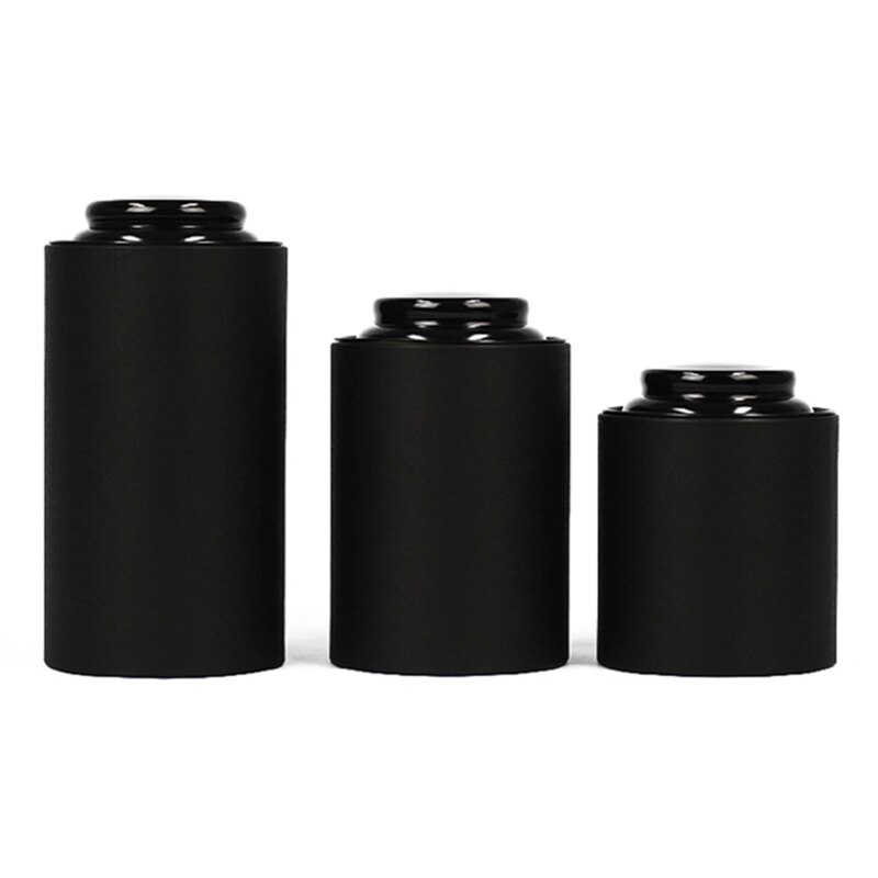 Xin jia yi emballage metal opbevaringsdåser med pagida-stil låg sort minimalistisk udvendig aluminiumsfolie til opbevaring af emnet