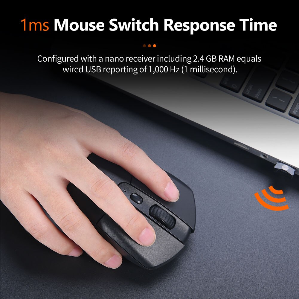 Dareu A918 PAW3335 Wireless Gaming Mouse Ergonomic 6 Programmable Optical Mice With 16000 DPI Sensor For Windows PC Gamer