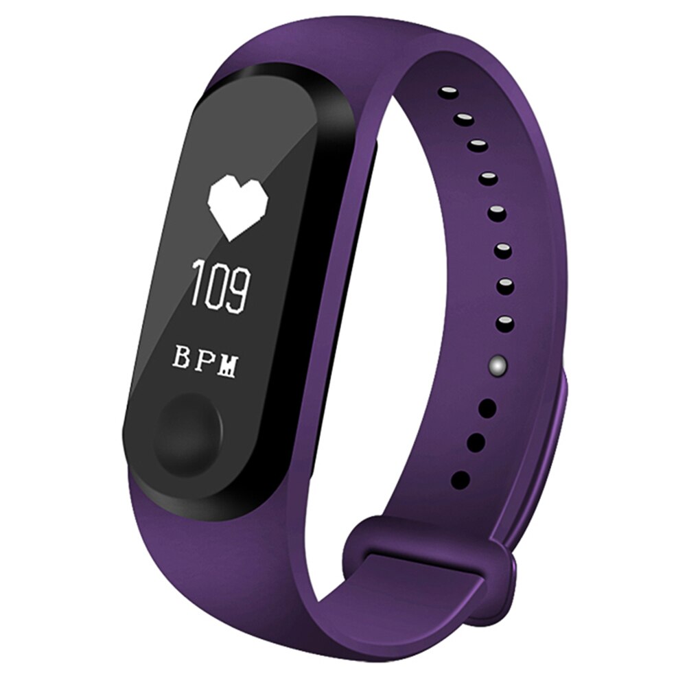 Aeitto Mini 3 0.96 Oled-scherm Smart Polsband Sleep Monitor Fitness Horloge-222481: Purple