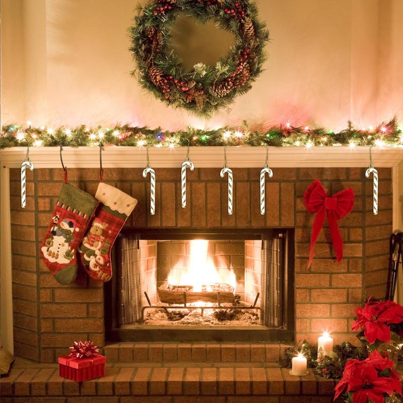 Decorazioni natalizie con bastoncino di zucchero 6 pezzi Albero di Natale con bastoncino di zucchero Ornamento da appendere Decorazioni natalizie per albero di Natale