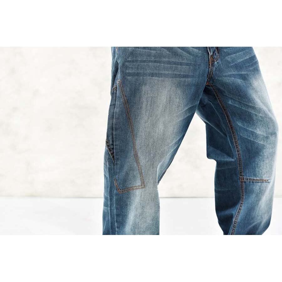 Amerikaanse stijl heren jeans wijde pijpen casual hiphop harem denim broek skateboard rechte losse baggy broek grote maat 30-46