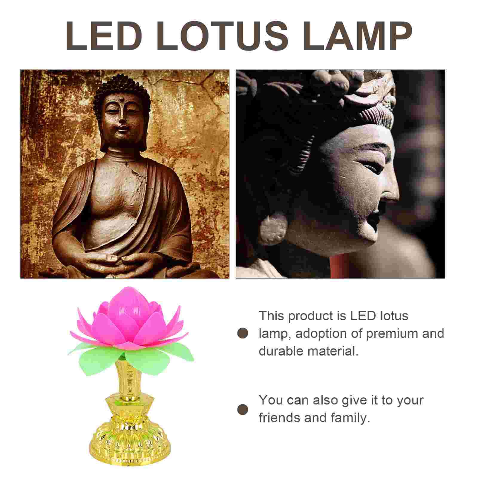Realistic LED Lotus Light Lamp Tabletop Lotus Electronic Light