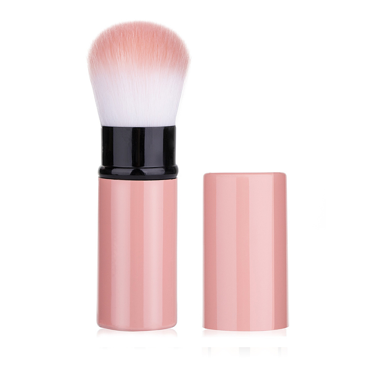 Pro Retractable Soft Makeup Brush Cosmetic Adjustable Face Powder Brush Kabuki Brush: Pink