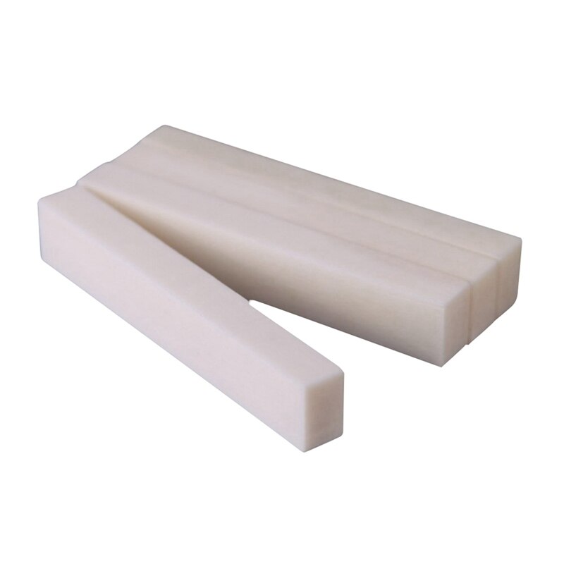 4Pcs Bone Material DIY Unslotted Nut With 2Pcs Black Ebony Lumber Wood Timber Handle Plate