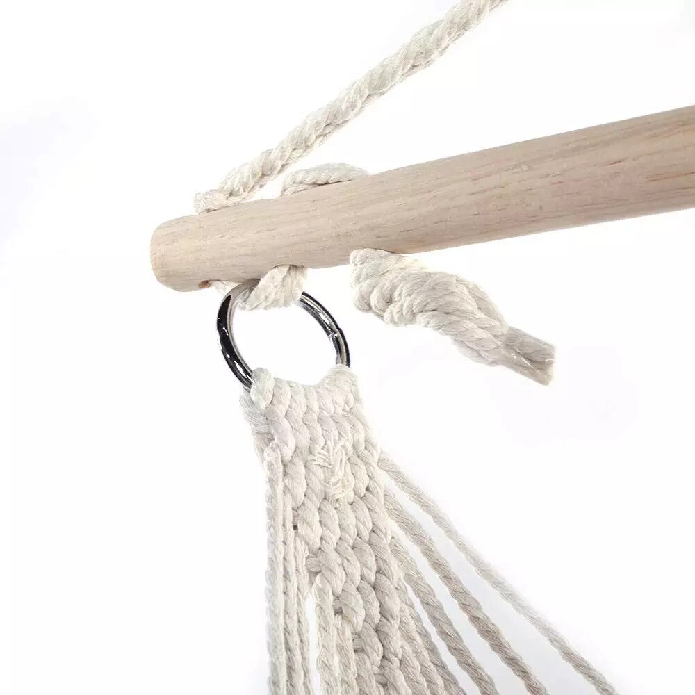 Hammock Chair Cotton Rope Weaving Chair Swing Chair Indoor Outdoor Garden Yard Theme Decoration