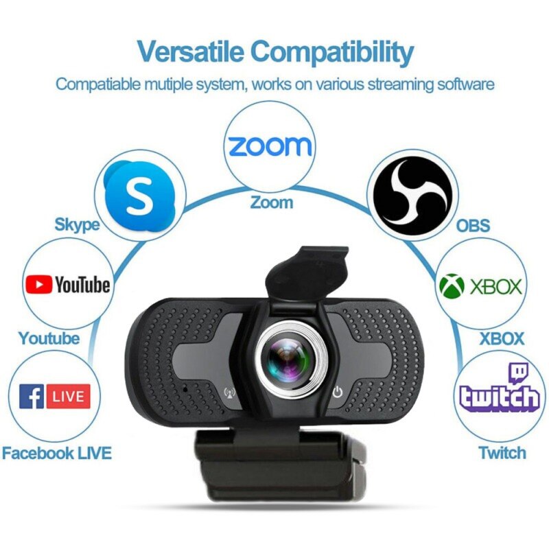 1080P Full HD USB Video Gamer Webcam For PC Desktop Laptop Web Camera With Microphone Camcorders