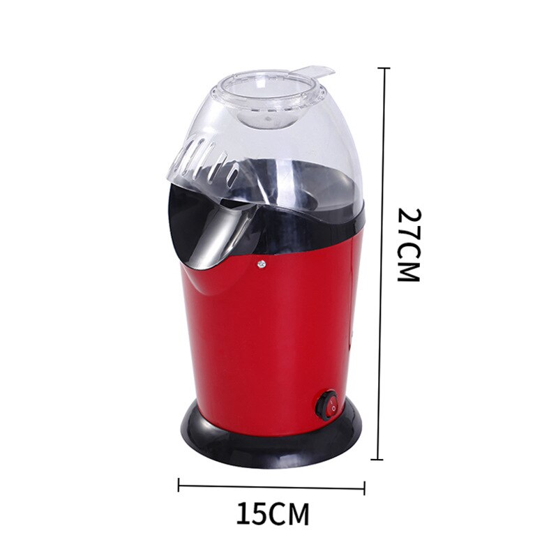 Husholdnings popcorn popper maker maskine automatisk luft popcorn mikroovn med målekop til portion popping majskerner