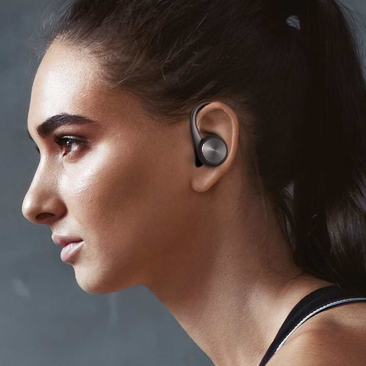Bezprzewodowe słuchawki sportowe Bluetooth 5.0 IPX5 z etui ładującym 500mAh, zaczepy na uszy, słuchawki douszne 3D HiFi, bezprzewodowy zestaw słuchawkowy