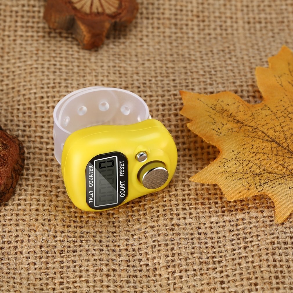 Plastic Compact Mini Stitch Marker And Row Finger Counter LCD Electronic Digital Tally Counter Random for Any Knitter