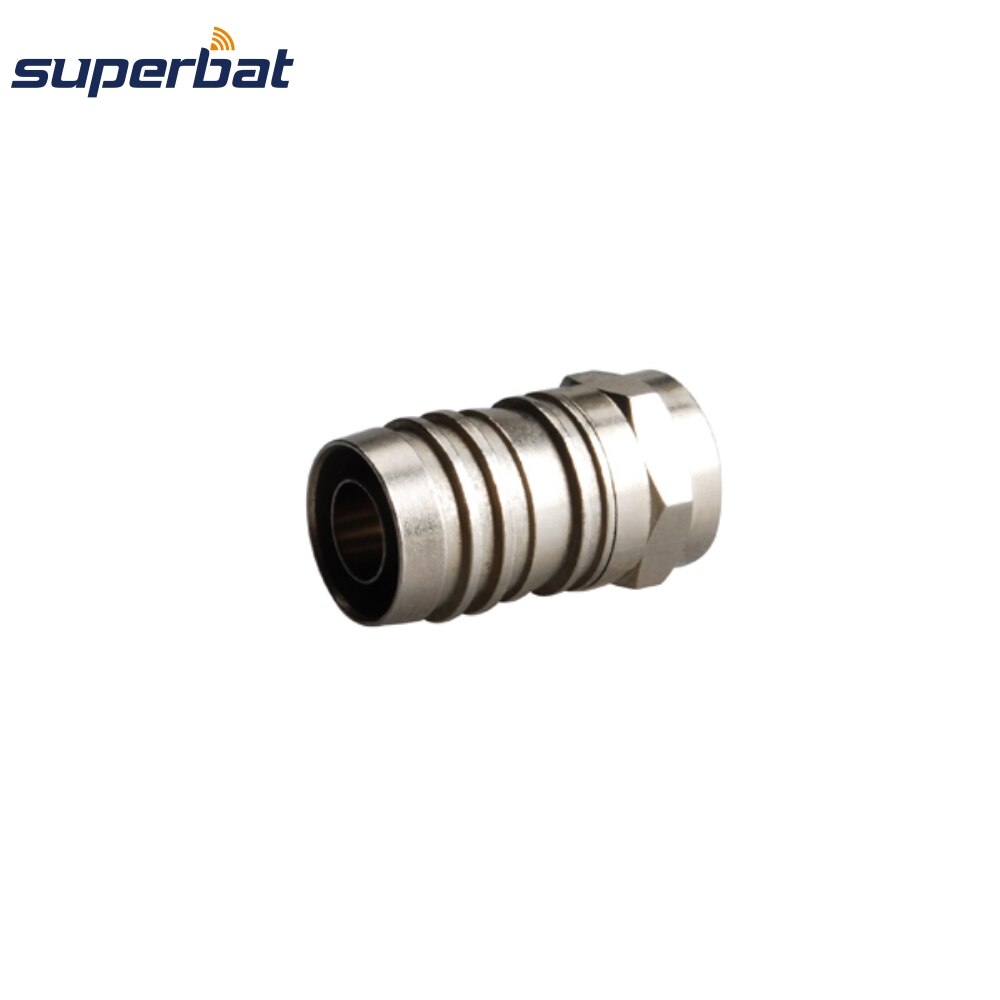 Superbat 10pcs 75 Ohm F Connector F Crimp Male RF Coaxial Connector for RG6
