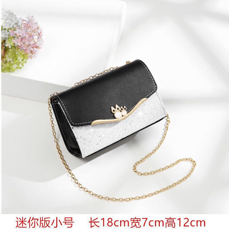Mini PU Leather Shoulder Bags For Women Shoulder Female Flap Bags Female Travel Handbags and Purses: small Black