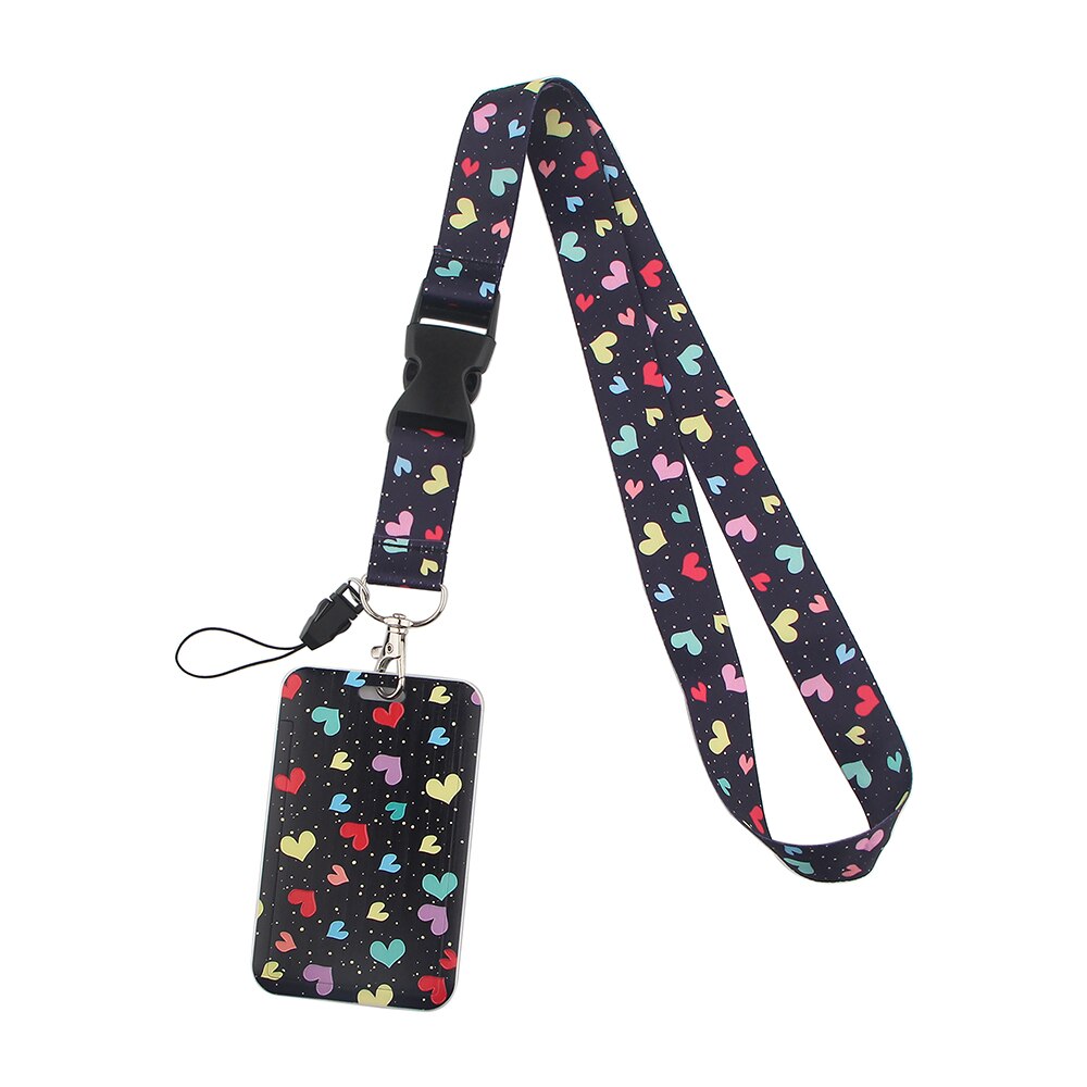 CB895 Starry Sky Rainbow Lanyard Detachable Multifunction Strap ID Card Key Ring Holder DIY Cell Phone Lanyard Strap: 27