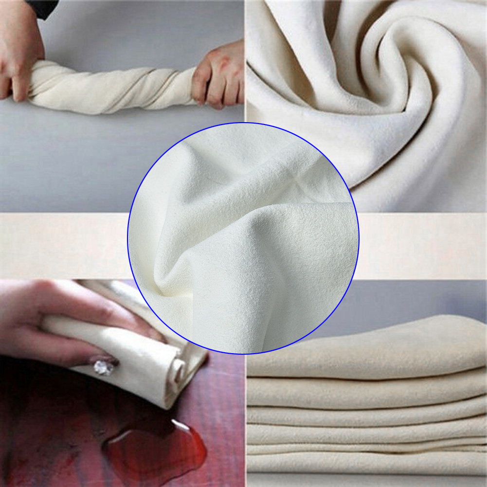 Natural Shammy Chamois Leather Car Cleaning Towels 25*40cm Super Absorbent Car Home Window Glass Drying Cleaning Cloth Quick Dry