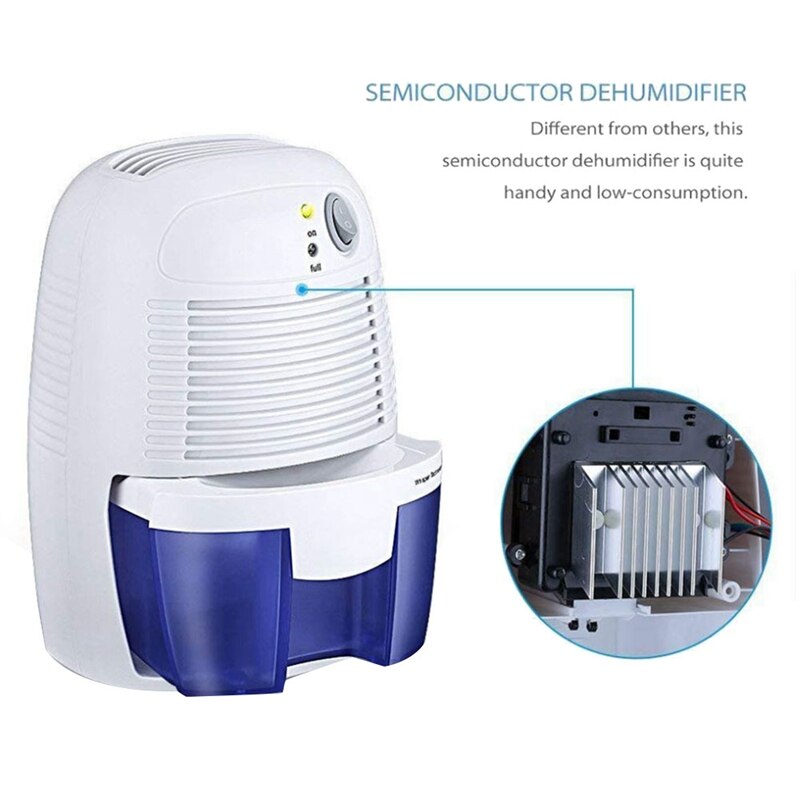 Dehumidifier Desiccant Moisture Absorber Electric Air Dryer 500ML Water Tank For Home Kitchen Office EU Plug
