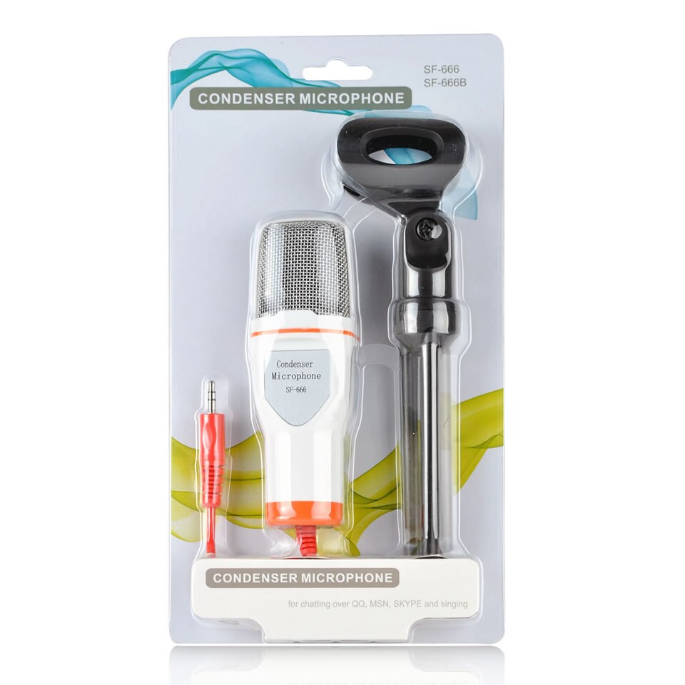 Mic SF-666 Microphone 3.5mm Jack Wired With Stand Tripod Handheld Mic For PC Chatting Singing Karaoke Laptop