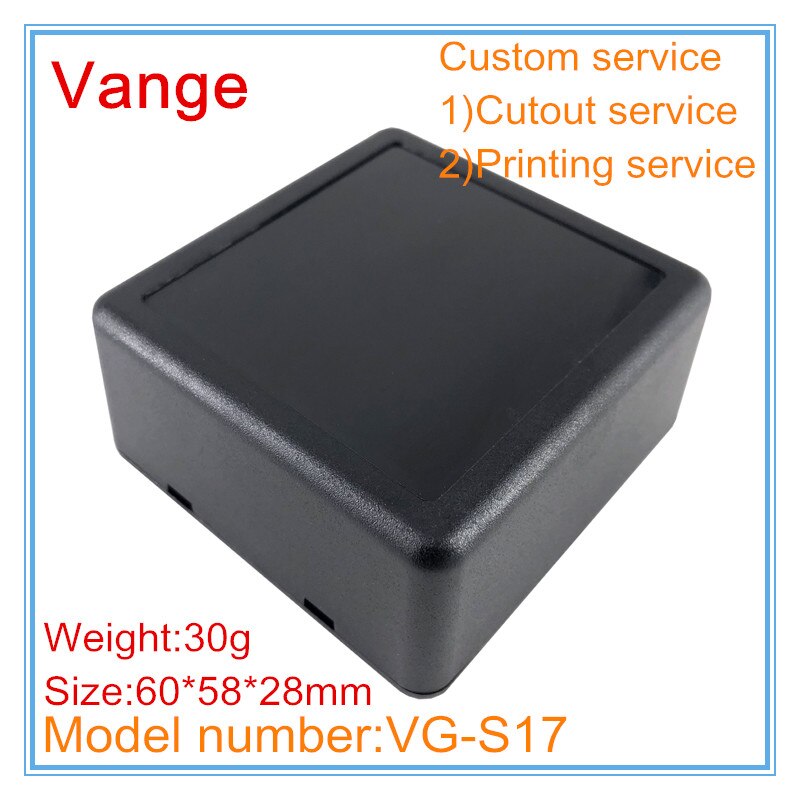 10pcs/lot black button project box 60*58*28mm ABS electronic instrument case for PCB