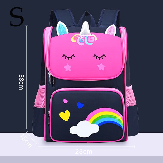 Karikatur-kinderrucksäcke, Kindergarten-schultasche für mädchen und jungen, wasserdichter, orthopädischer schulrucksack, 2022 stück: Dunkelblau -s