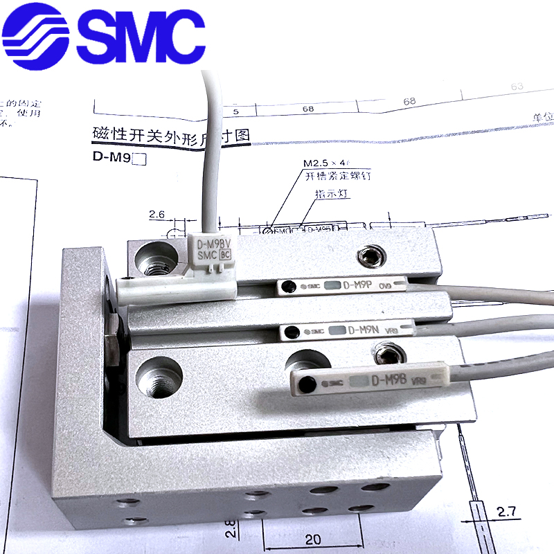 Interruptor Magnético SMC, Sensor de cilindro de aire, D-A90L, D-M9BL, D-M9PL, D-A53L, D-M9BAL