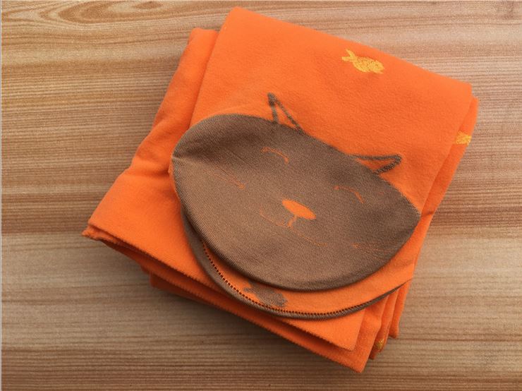 Herbst Frühling kinder mädchen strumpfhosen Samt candy farben Nette Katze Fisch Strumpfhosen für baby kinder Mädchen Strumpfhosen Strumpf: Gelb