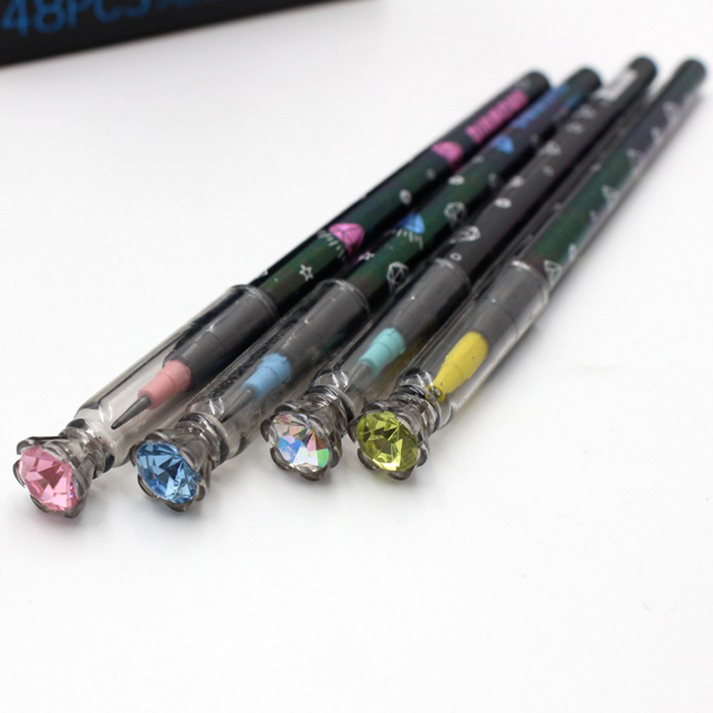 4 sztuk/zestaw nie-ostrzenie ołówek śliczne piśmienne piórnik z nadrukiem plastikowy ołówek student szkolne materiały biurowe