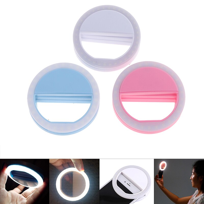 LED Ring Flash Universal Selfie Light Portable Mobile Phone 36 LEDS Selfie Lamp Luminous Ring Clip For iPhone 11 X XR Samsung