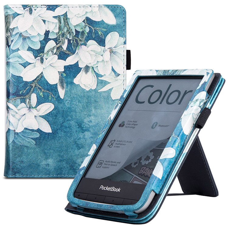 PocketBook – livre de poche tactile HD 3/5/Basic Lux 2/PocketBook Basic 4/Pocketbook, étui de 633 couleurs avec support/repose-main: Magnolia