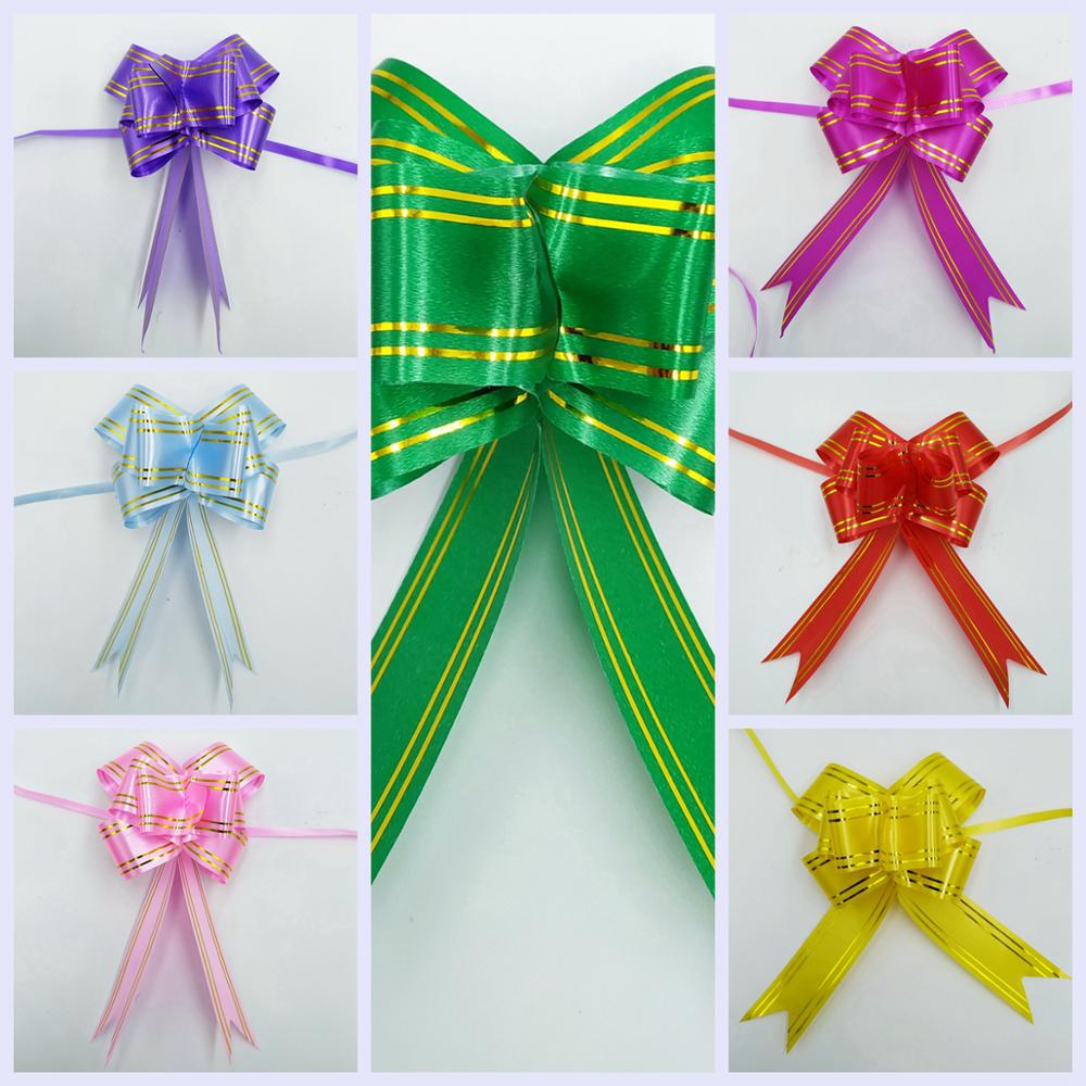 Wrap Pull Bow Confetti Bow Bow With Ribbon For Wedding Christmas Party Wrapping 4.5"Inch (20 Pcs)