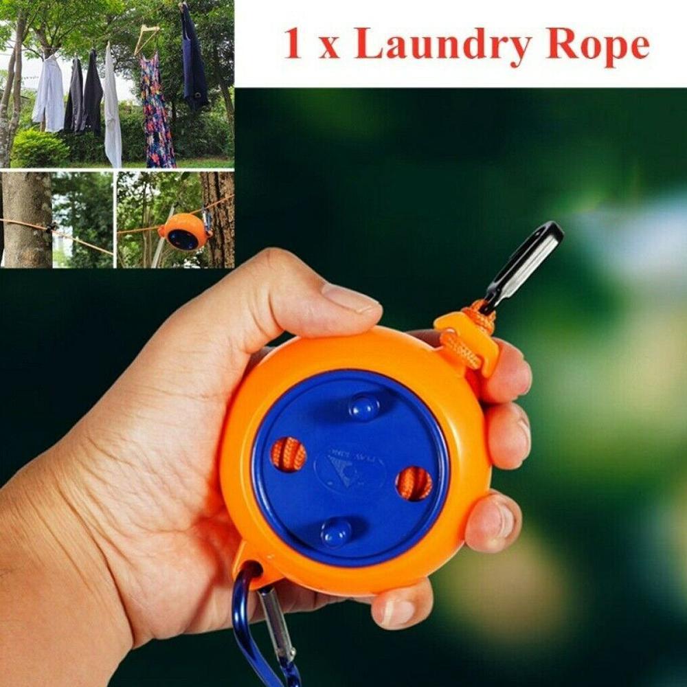 8m niet-geperforeerde waslijn draagbare intrekbare reis droogrek outdoor kamperen winddicht draagbare hangrek kleding