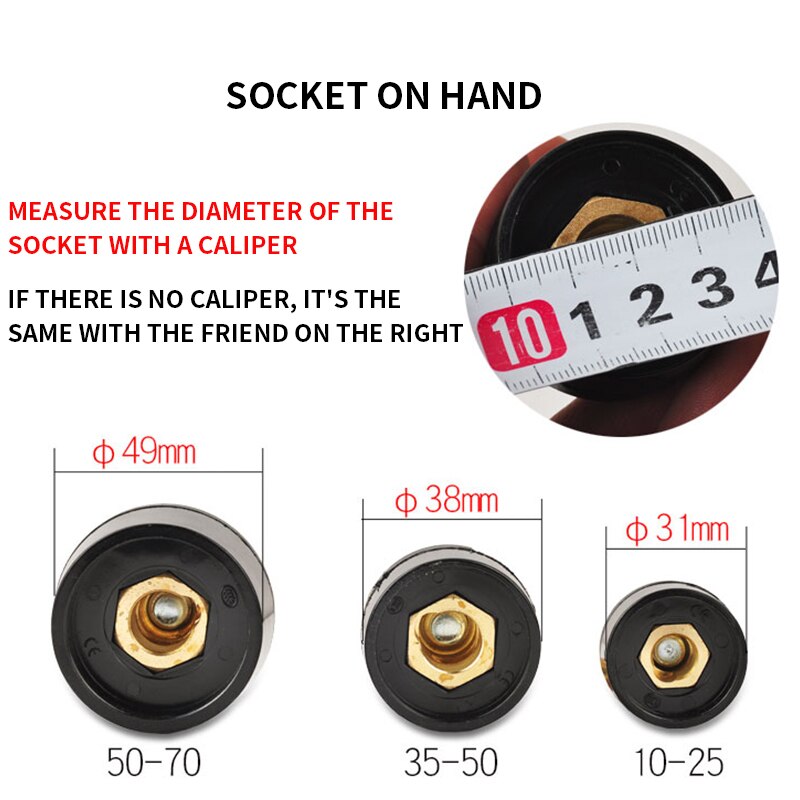 Europe Welding Machine Quick Fitting Female Male Cable Connector Socket Plug Adaptor DKJ 10-25 35-50 50-70 Cable Connector