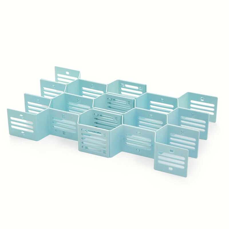Adjustable Clapboard Drawer Divider Partition Storage Organiser Wardrobe Closet Separator Socks Division: light blue
