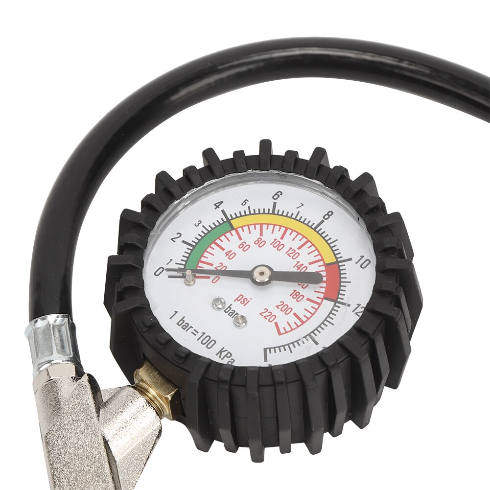 Monitor de presión de neumáticos portátil, medidor de presión, inflador de neumáticos de automóviles, camiones, camiones, con indicador Dial, medidor de inflador, probador