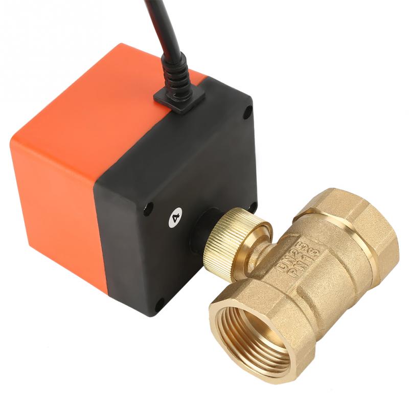 Motorized Brass Ball Valve 2-Way Electrical Valve 3-Wire 1-point Control G1 DN25 AC220 valvula solenoide