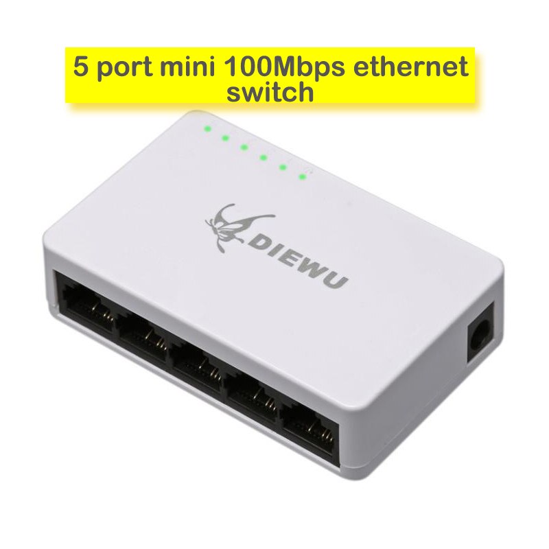 Ethernet Netwerk Switch Poe Switch Ondersteuning Verlengen 250M 52V Netwerk Switch Mini RJ45 5 Poort 4 Poe Poort + 1 Uplink Snelle Snelheid: 5 port mini 100M