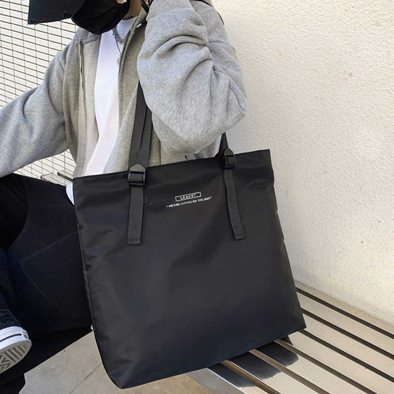 Leacat Tote Bag Nylon Waterproof Korean Hip hop street bag Shoulder Bag Large Capacity Sling Bag Crossbody Bag for women