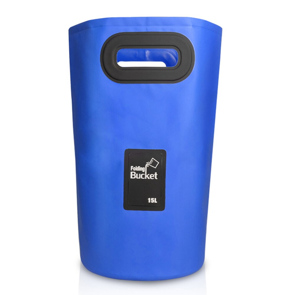 20l bærbar spandpose vandbærer opbevaringsvaske til camping picnic bilvask fiskeri rejse: Mørkeblå 15l