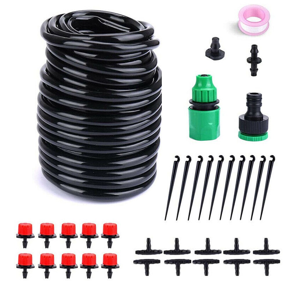 DIY Micro Drip Irrigation System Plant Self Watering Garden Hose Kits Garden Hose Micro Drip Watering Kits For Seeds Vegetable F