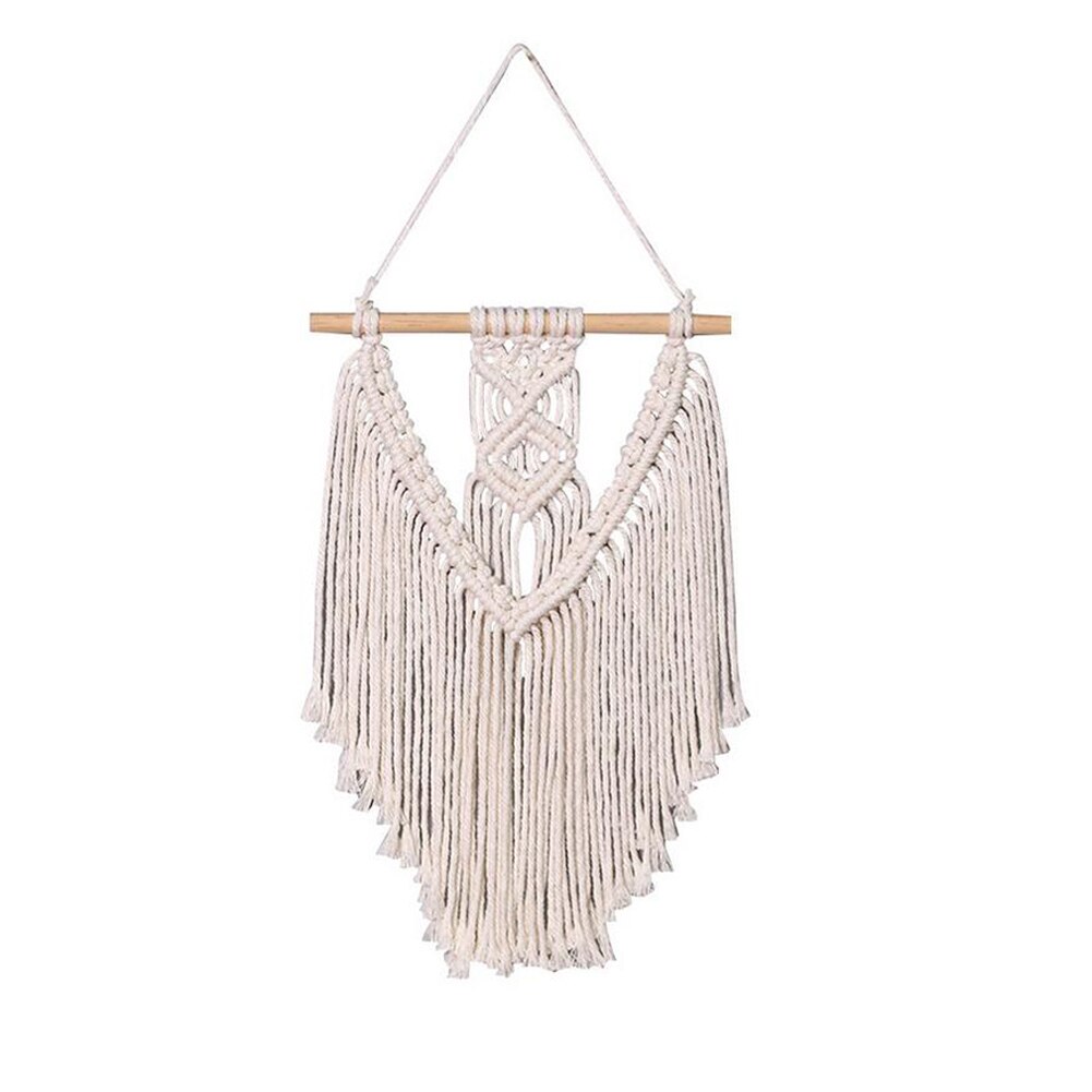 Macrame Muur Opknoping Decor, Boho Chic Art Geweven Tapijt Voor Nursery Slaapkamer Appartement Inrichting