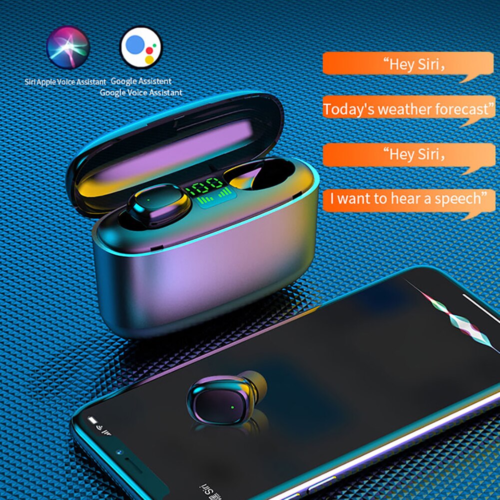 Bluetooth 5.0 Headset Single Earbud Wireless In-ear Earphone Stereo Earphone Earbud