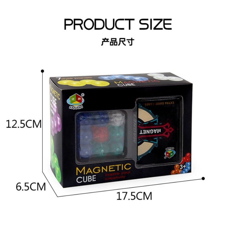 Bolas magnéticas para niños, juegos de lógica, bolas y cubos mágicos, puzle, Juguetes Educativos de plástico para niños de 5 a 7 12 a 15 años, cubo relacionado con 6*6*6: Default Title